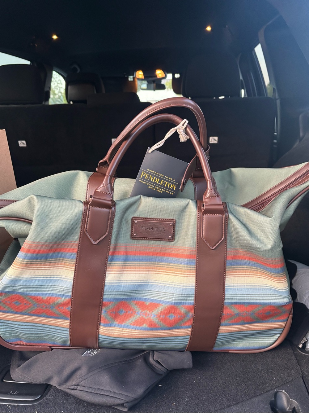 BNWT PENDLETON Green & Brown Duffle Bag